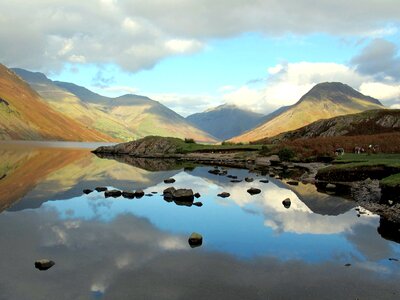 Lake landscape mountains