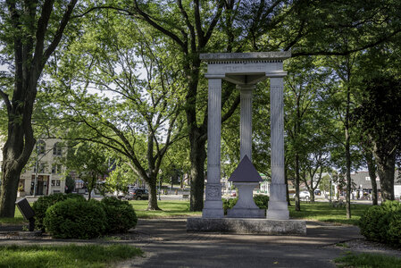 Trees and Monument in Lake Mills, Wisconsin