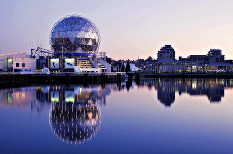 Science World skyline in Vancouver, British Columbia, Canada photo