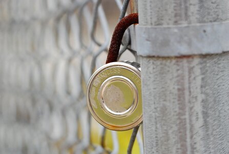 Barrier locked metal photo