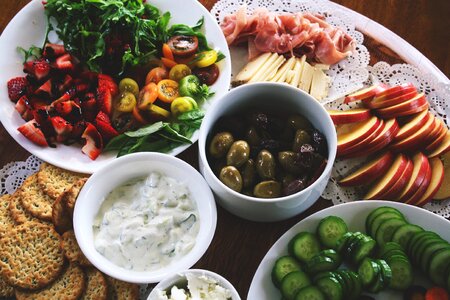 Cheese, Olives, Dip & Biscuits Platter photo
