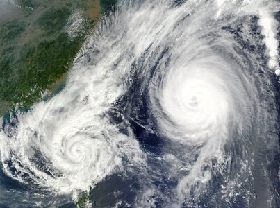 Cyclone clouds storm