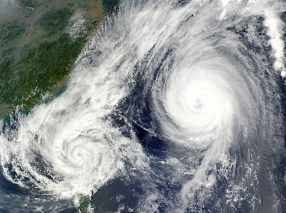 Cyclone clouds storm photo