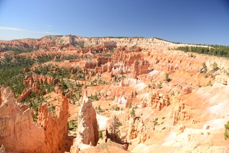 Sun is shining in the early morning. Bryce Canyon National Park