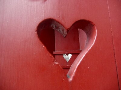 Heart red wood