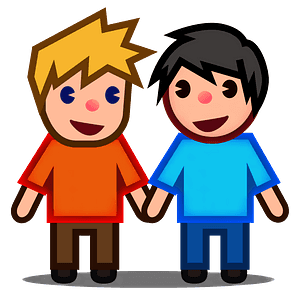 Men holding hands