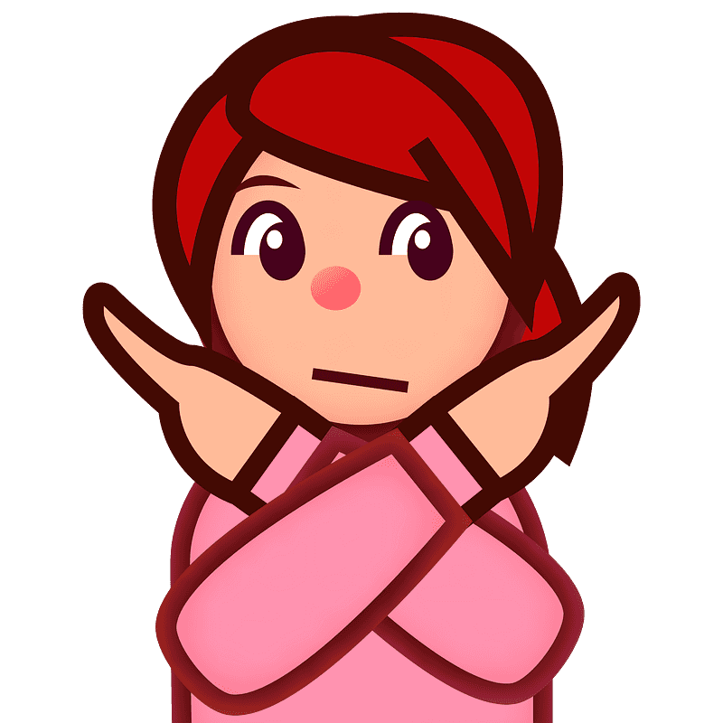 Woman gesturing NO