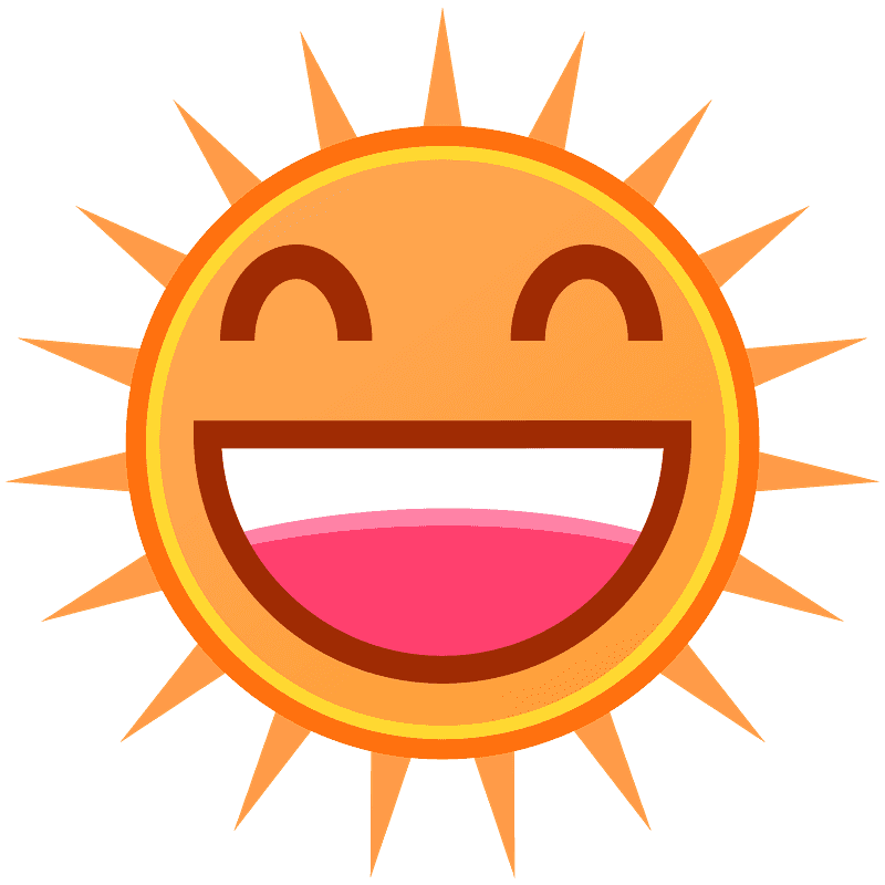Sun with face