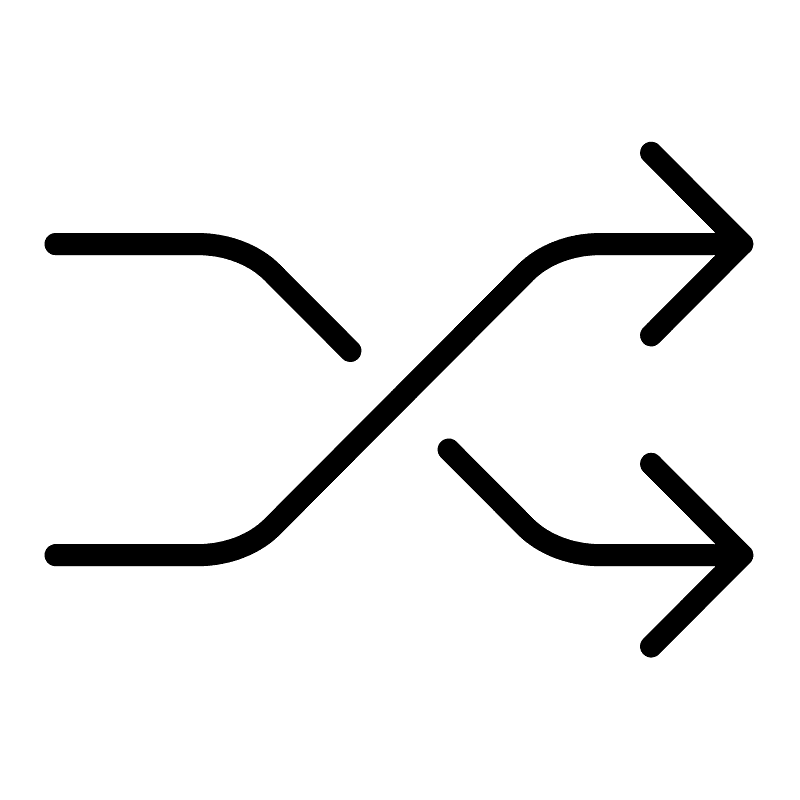 Shuffle tracks button