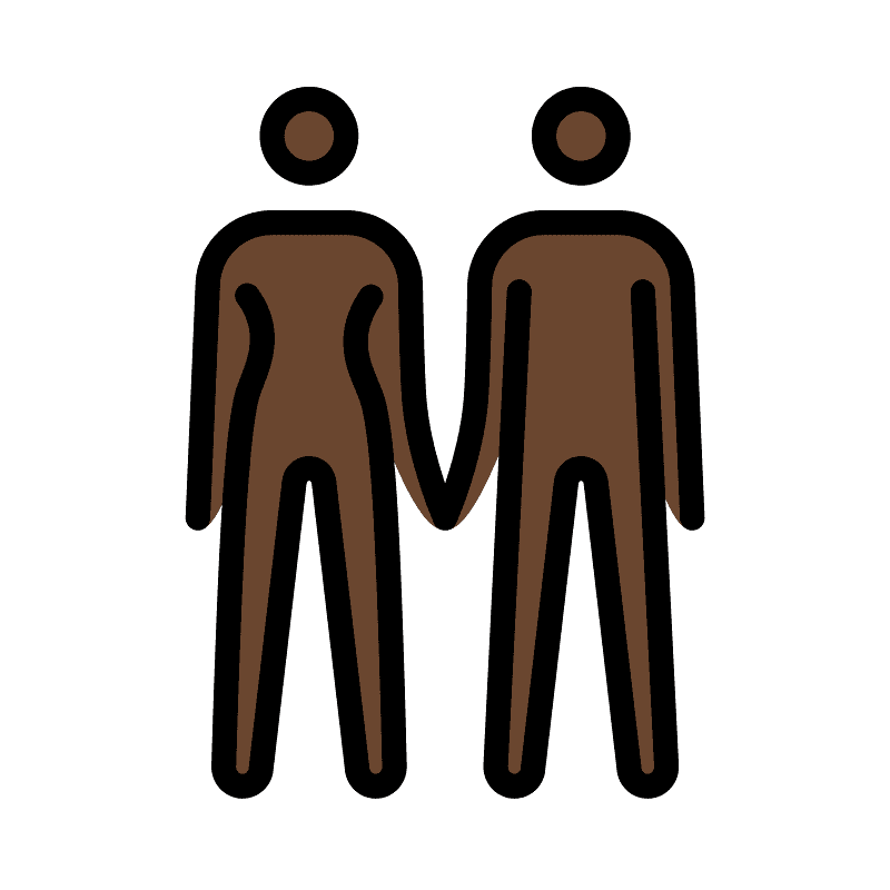 Woman and man holding hands