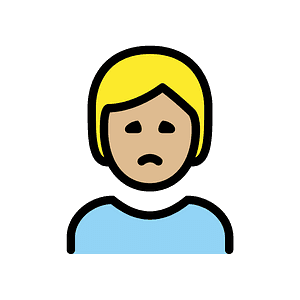 Person frowning