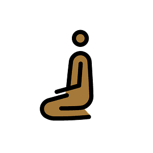 Person kneeling