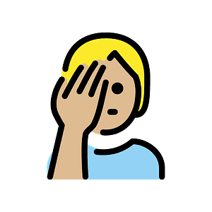 Person facepalming