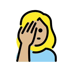 Woman facepalming