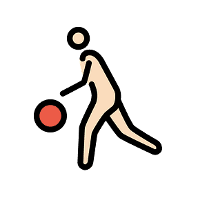 Man bouncing ball