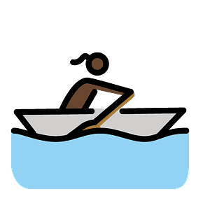 Woman rowing boat