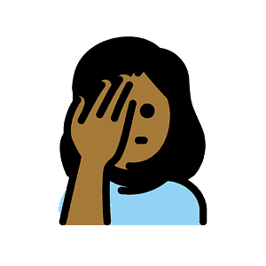 Woman facepalming