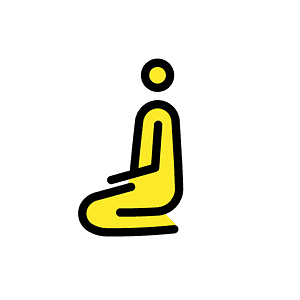 Person kneeling