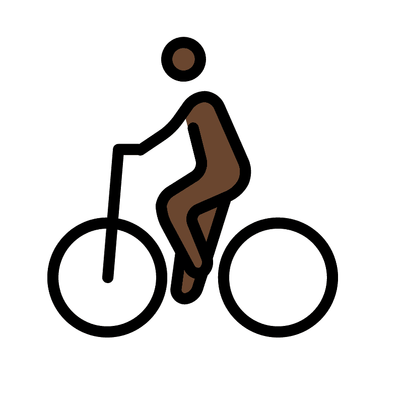 Peau foncée cycliste femme 