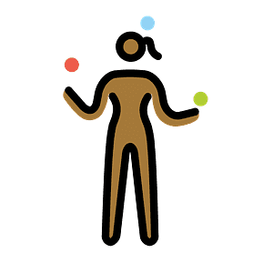 Woman juggling