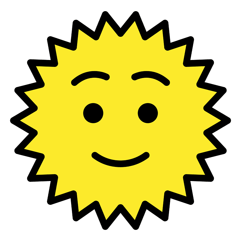 Sun with face - Free vector emoji on creazilla.com