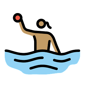 Woman playing water polo