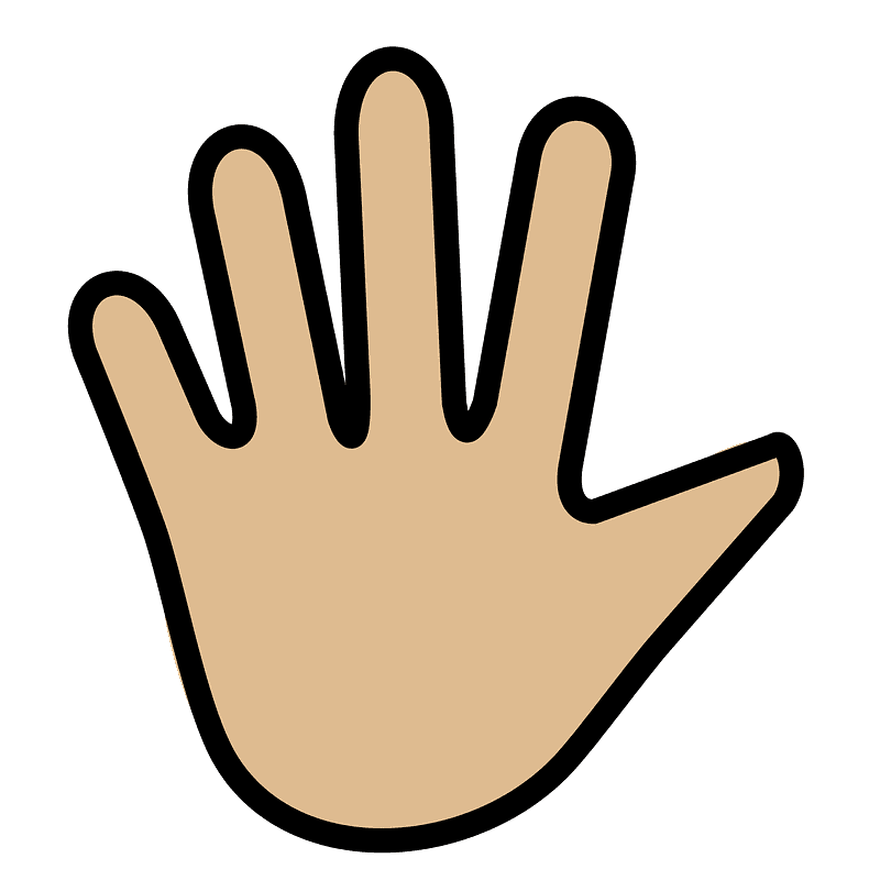 Hand with fingers splayed