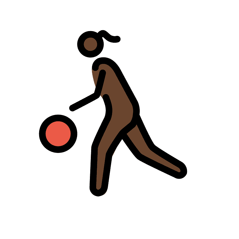 Woman bouncing ball