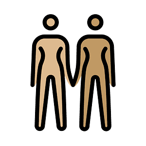 Women holding hands