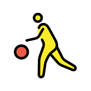 Person bouncing ball