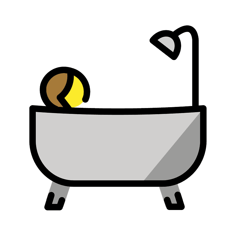 Person taking bath