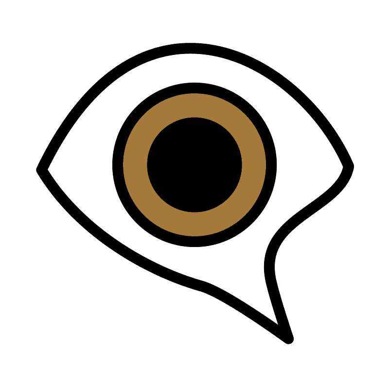 Eye in speech bubble
