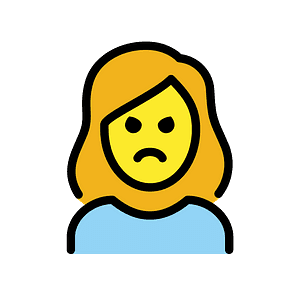 Woman pouting