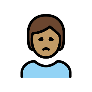 Person frowning