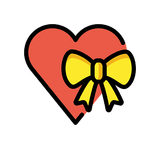 Heart with ribbon