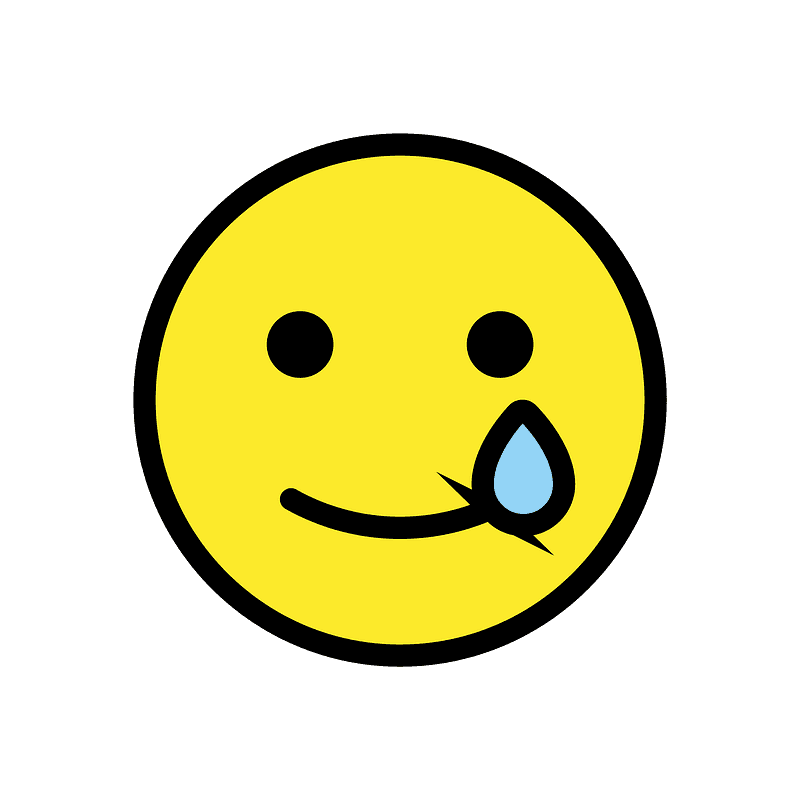 Smiling face with tear