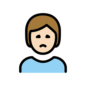 Person frowning