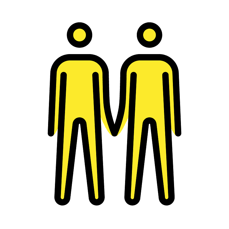 Men holding hands