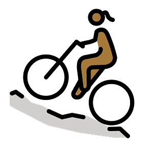 Man mountain biking