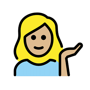Woman tipping hand