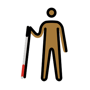 Man with white cane