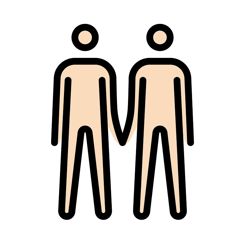 하얀 피부 손을 잡고 있는 두 명의 남자