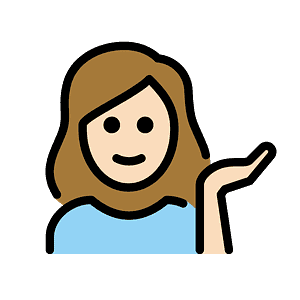 Woman tipping hand
