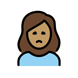 Woman frowning