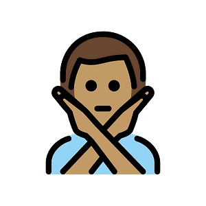 Man gesturing NO