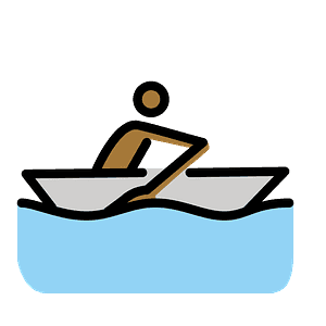 Man rowing boat