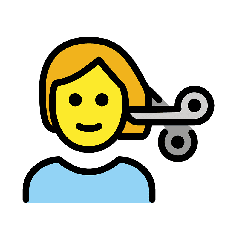 Person getting haircut