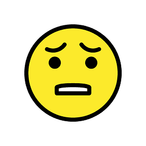 Anguished face