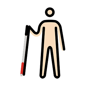 Man with white cane