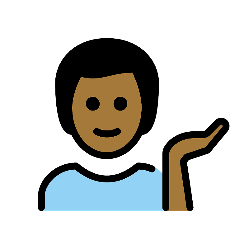Man tipping hand